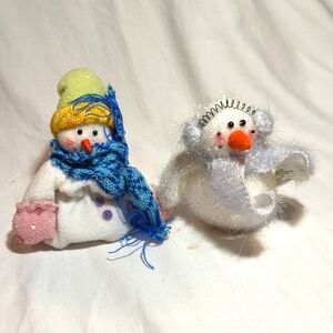 Two Snowmen Holiday Decorations